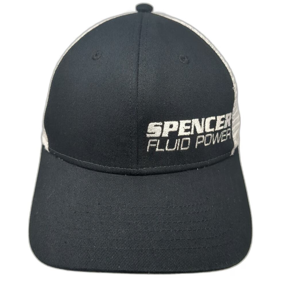 Cap America Baseball Cap Black M Spencer Fluid Power Eaton Mesh Back Stretch Hat